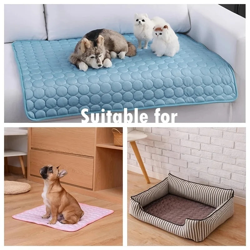 Extra Large Dog Cooling Mat - Summer Cold Bed & Pet Blanket