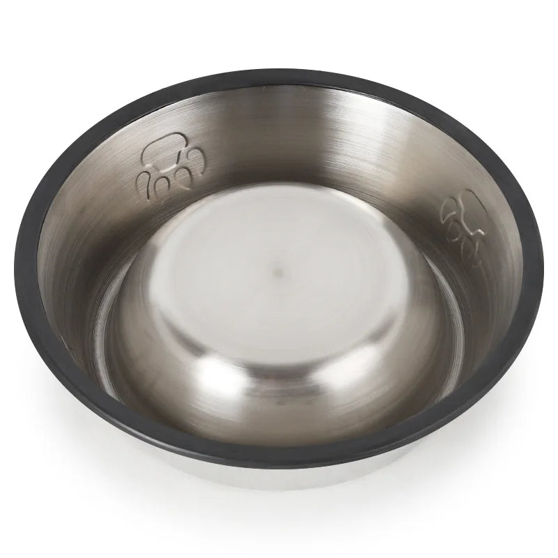 Quality Paw Stainless Steel Skidproof Dog & Cat Bowls - 6 Sizes