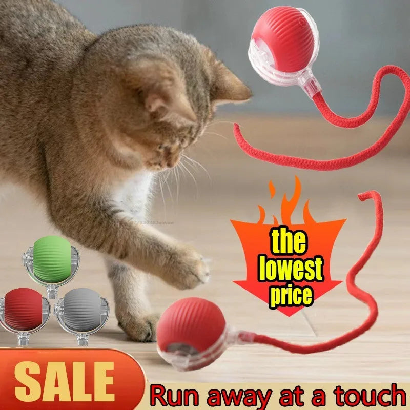 Interactive Self-Moving Electric Cat Ball - Automatic Rolling Toy for Kittens