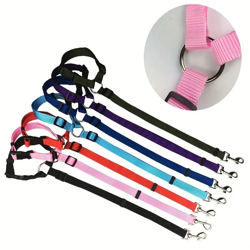 Durable Nylon Dog Car Seat Belt - Adjustable Travel Safety Lead for Small & Large Dogs