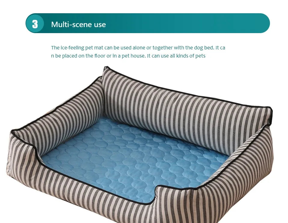 Extra Large Dog Cooling Mat - Summer Cold Bed & Pet Blanket
