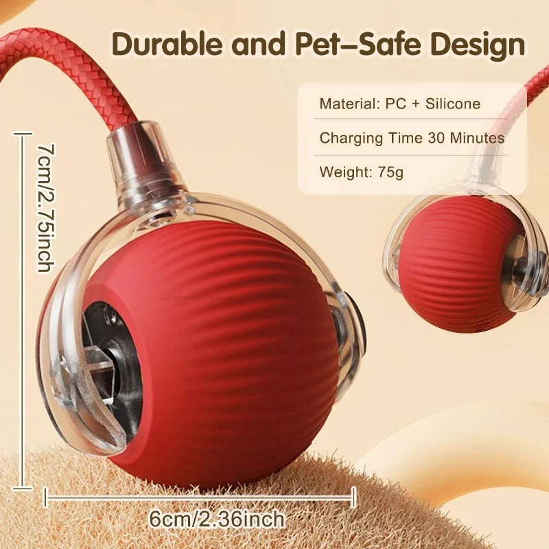 Interactive Self-Moving Electric Cat Ball - Automatic Rolling Toy for Kittens