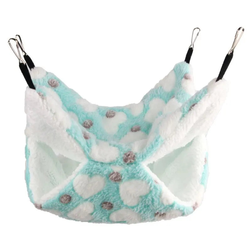 Double-Sided Hamster Hammock - Warm Hanging Bed for Small Pets & Guinea Pigs