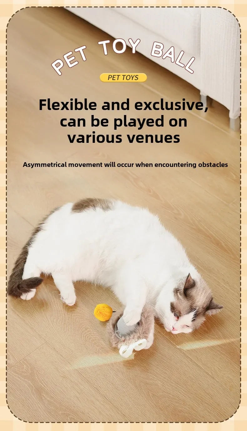 Interactive Self-Moving Electric Cat Ball - Automatic Rolling Toy for Kittens