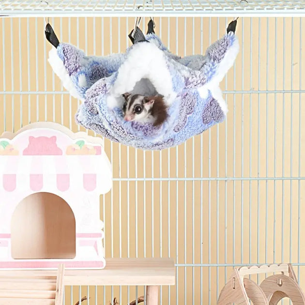 Double-Sided Hamster Hammock - Warm Hanging Bed for Small Pets & Guinea Pigs