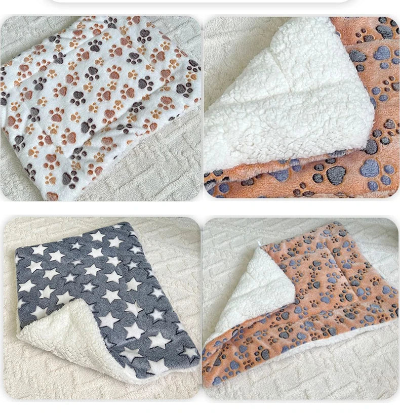 Flannel Pet Sleeping Mat & Dog Bed - Cozy Cushion for Small & Large Pets