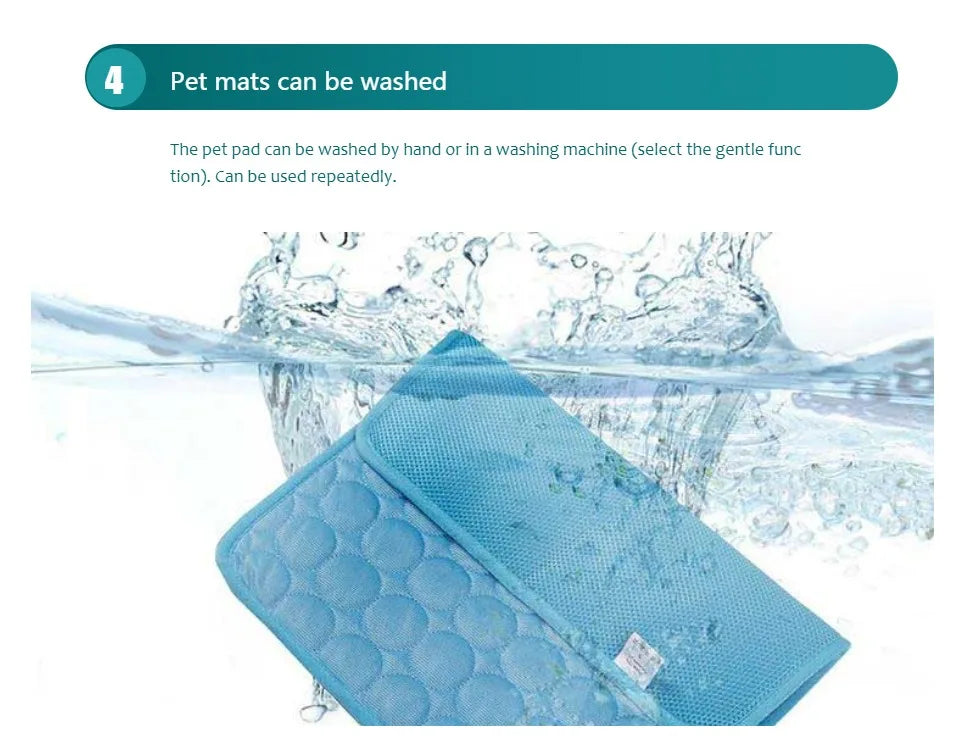 Extra Large Dog Cooling Mat - Summer Cold Bed & Pet Blanket