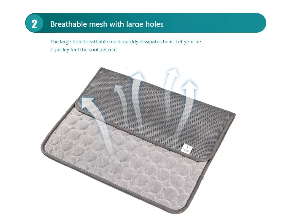 Extra Large Dog Cooling Mat - Summer Cold Bed & Pet Blanket