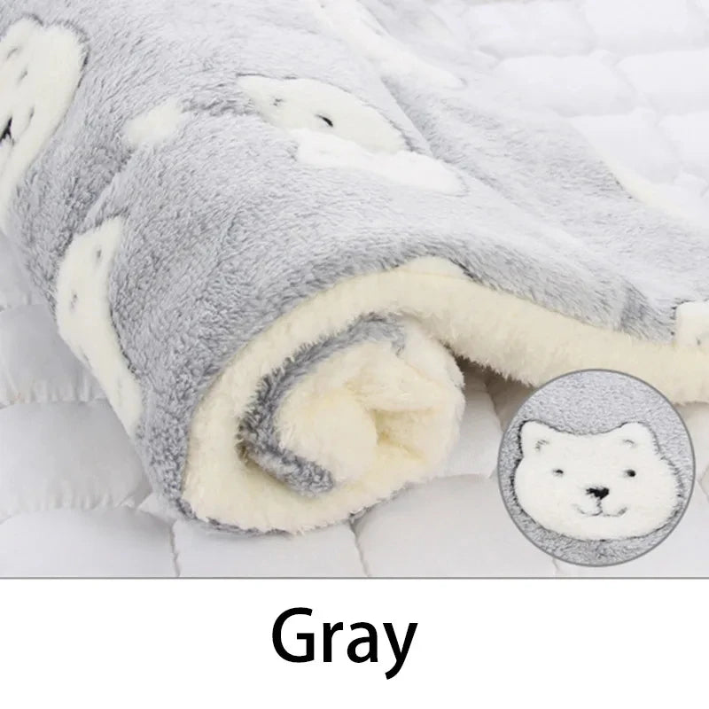 Flannel Pet Sleeping Mat & Dog Bed - Soft Cushion for Small & Large Pets