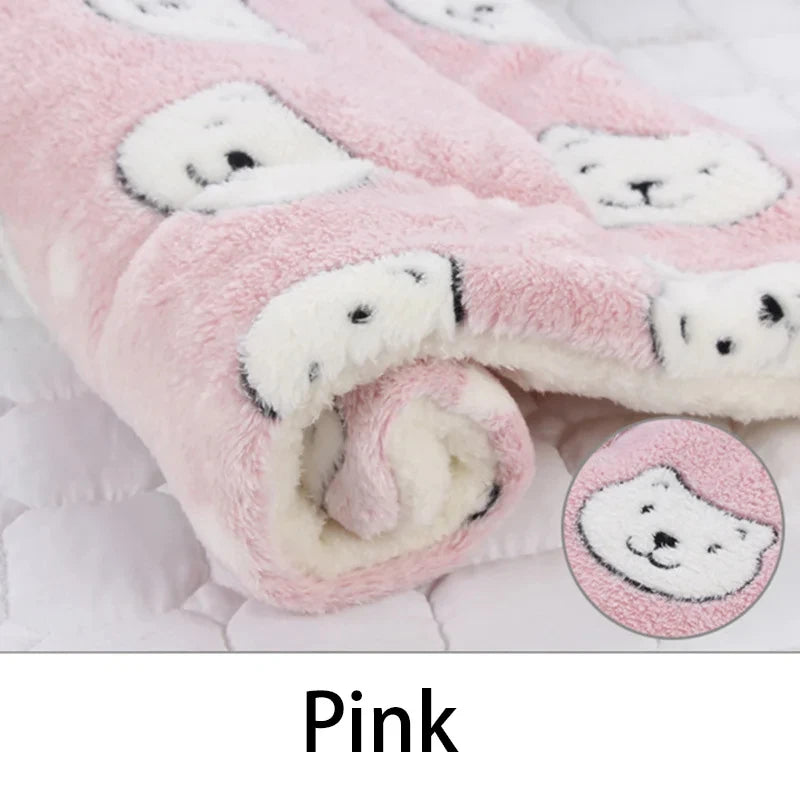 Flannel Pet Sleeping Mat & Dog Bed - Soft Cushion for Small & Large Pets