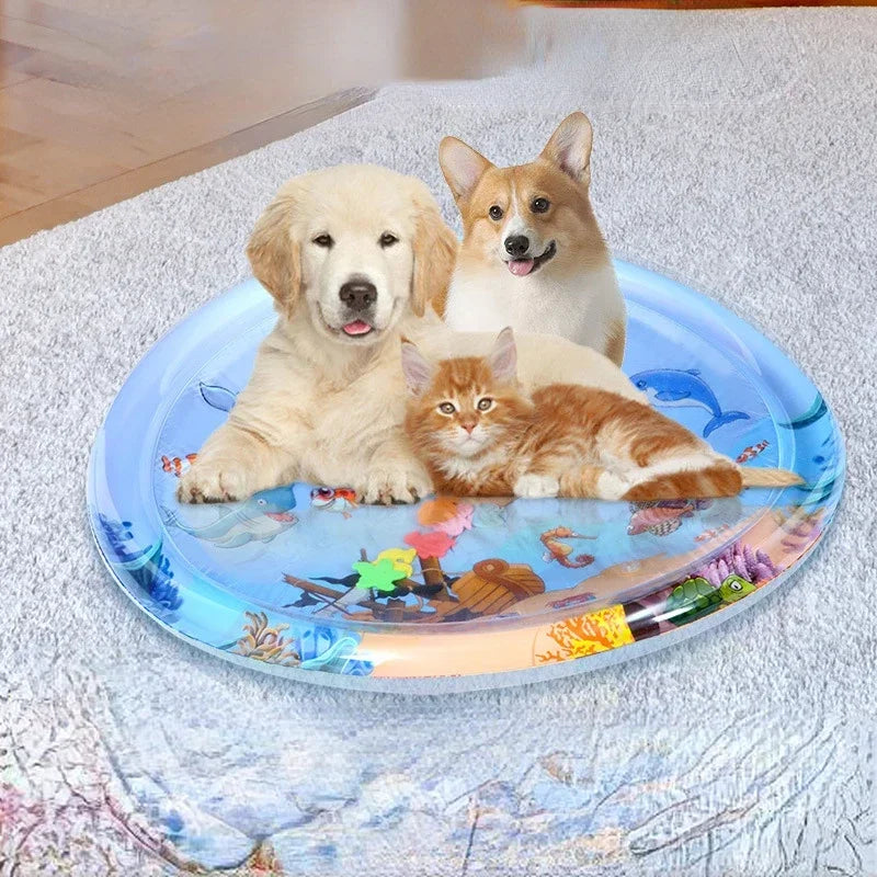 Water-Filled Ice Mat for Cats & Dogs - Summer Cooling Bed & Toy