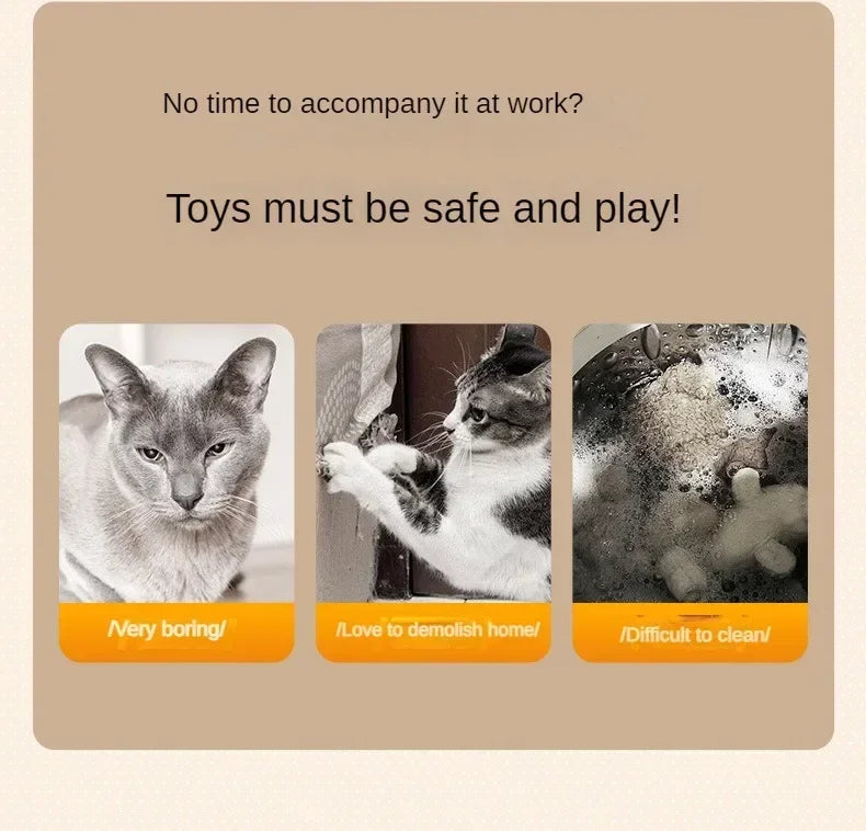 Interactive Self-Moving Electric Cat Ball - Automatic Rolling Toy for Kittens