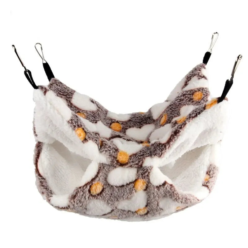 Double-Sided Hamster Hammock - Warm Hanging Bed for Small Pets & Guinea Pigs